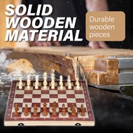 Chess Board Set Premium Wooden Folding Potable Chess Board Chess Set Tournament Size 29cm Good