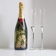 送心意卡 結婚禮物【客製】Vera Wang香檳酒對杯套装 週年紀念日