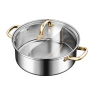 Two-Flavor Hot Pot 316 Stainless Steel Induction Cooker Special Use Thickened Hot Pot Cooker For Home Shabu-Shabu Hot Pot Old-Fashioned Pot