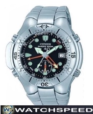 Citizen AL0050-57E AL0050-57 Men s 200M Analog Aqualand Diver Depth Meter Promaster Watch