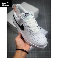 Nike Air Force 1 07 black swoosh logo AF1 white and black black hook (originals quality 100%) AO2423