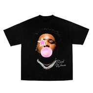 【Cod】 Rapper Rod Wave Pink Bubble Gum Shirt Gift For Fan Unisex Cotton Rod Last Lap Tour Graphic Tee