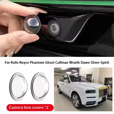 Car camera protective cover lens cover For Rolls-Royce Phantom Ghost Cullinan Wraith Dawn Silver-Spi