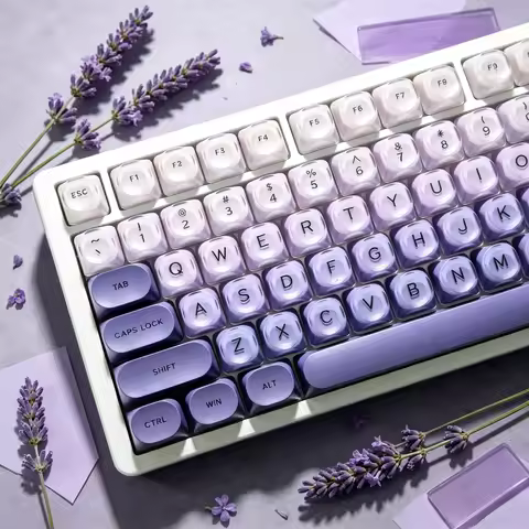Gradient Purple Black Pink Crystal Keycaps Custom DIY for Gaming Mechanical Keyboard PBT Key Caps Se