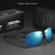 KDEAM Luxury Pilot Sunglasses Men Polarized TR90 Glasses Temples Ultra-light Eyewear Goggles UV400 o