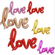 Love Foil Balloon Connected Letters / Latin Love Alphabet Balloon Size 32 x 38 cm