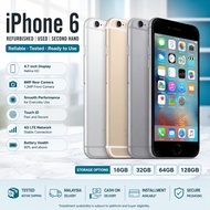 IP6 Refurbished Used Smartphone 16GB 32GB 64GB 128GB Second Hand Phone Malaysia Delivery COD Install