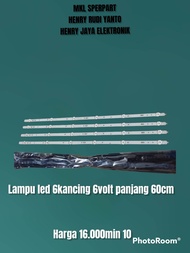 LAMPU LED / BACKLIGHT TV LED 6KANCING/LED  6VOLT UNIVERSAL/MODIF