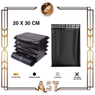 (20X30) 20cm X 30cm Olshop Polymer Plastic Black Packing Bag