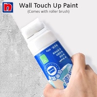 300g Nippon Paint DIY Wall Touch Up Paint with Roller Brush Washable Reusable Repair Cracks Holes Gaps Mould (White)