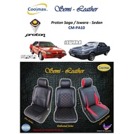 Coolmax - Semi Leather : Proton Saga / Iswara-Sedan 85' ( Car Seat Cover full-set / Sarung Kusyen Kereta Penuh Lengkap )
