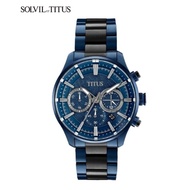 Solvil et Titus W06-03082-029 Men's Quartz Analogue Watch in Blue Dial and Stainless Steel Strap