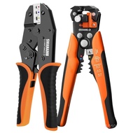 Wire Stripping Pliers and Crimping Pliers Set AWG24-10Automatic wire stripper AWG22-10Ratchet-type c