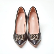 O&B รองเท้าส้นสูงหนังแกะ รุ่น DIANA CREST 2 INC IN DAILY BLACK-11100SS33017F_H9BKXX