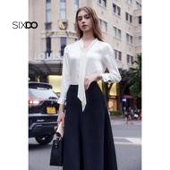 SIXOD Cream Bow-tie Silk Shirt (Cream Bow-tie Silk Shirt)