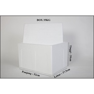 Styrofoam Box/Box Styrofoam/Box Cork/Box Foam/Cool Box/Cooler Box/Box Frozen Food/Box Drink Frozen/Gabus Ice/Box Styrofoam Save Cold/Box Ice/Box Cooler/Box Foam Size 35kg(52cm Length; Width 37.5cm ;Height 35cm)