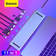 Baseus Multi All-in-1 USB C HUB to HDMI VGA USB 3.0 RJ45 3.5mm Audio Adapter for MacBook Pro Accesso