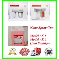 K5 and New  K6 Wireless Nano Atomizer spray Disinfection spray Gun Sanitizer spray machine +  Quat S