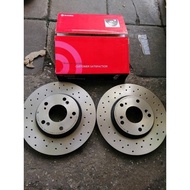 จานเบรคBrembo xtra Nissan350z z33 fair lady ขนาดเท่าจานเดิม ไม่ต้องแปง ใส่ได้เลย ราคาต่อคู่ ทนความร้