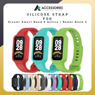 Silicone Strap Bracelet Band Replacement For Xiaomi Smart Band 9 Active | Redmi Band 3 (Smart Band A