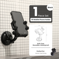 FECA i10 Adjustable Suction Cup Phone Holder | Suction Cup Mobile Stand for Travel | 1kg Load Capaci