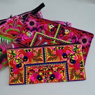 Embroidered Bag Put On Small Items Cosmetic Hmong Tribal Embroidery Pattern bags