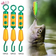 [Abbraccia] 10Pcs Fishing Barrel Swivels Accessories Portable Essential Snap Swivels