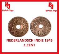 Uang Kuno Coin Nederlandsch Indie 1945 Indonesia 1 Cen Koin Kuno 