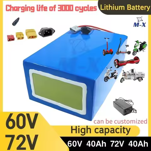 AA+ Ebike Batteri Pack 48V 40Ah 60V 72V 52V 50AH 36V Battery 4400W 500W 750W 1000W 1500W 1800W 2000W