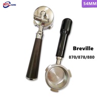 54mm Double Split Spout Coffee Portafilter Filter Holder for Breville 870/878/880 Espresso Machine 바텀리스 مكينة قهوة accessory