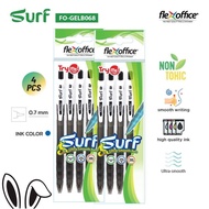FlexOffice FO-GELB068 Surf Ball Pen 4Pcs per polybag - 0.5mm Ball Pen & 0.7mm Ball Pen (Black, Blue,