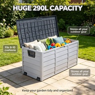 Outdoor Storage Box 290L Waterproof with Wheels - 9.9 Big Sale 30% Off Local Stock Fast Delivery 2-3