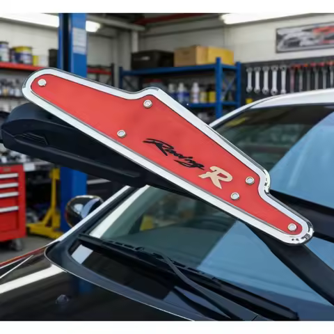 A Pair of Car Wiper Boosters ABS Red and Black Color Scheme Wiper Pressure Regulator Wiper Component
