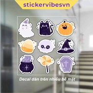 Decal Sticker, Hallowen and the Spooky Party, glass decor, stickers for refrigerators, bedrooms, gla