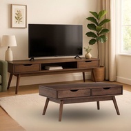 LOFT LIVING LAMAR Solid Wood 1.5M TV Cabinet and coffee table