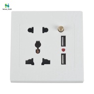 2.1A Dual USB Wall Charger Socket Adapter Universial Power Outlet Panel wite Switch