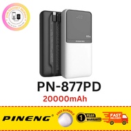 Pineng PN877 PD (20000mAh) 65w also for Charging Laptop,2 input,1 output Built-in cable Type C and F
