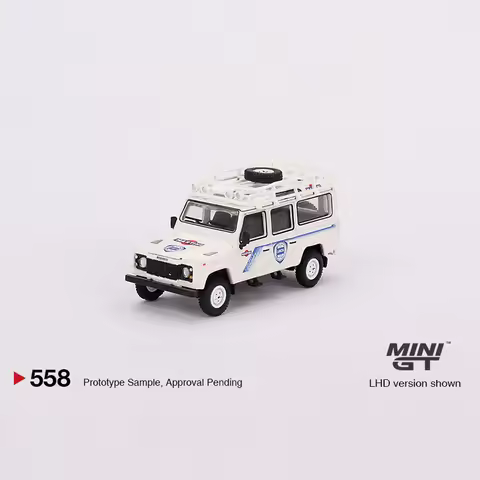 TSM MINI GT 1:64 #558 Land Rover Defender 110 Martini Diecast Model Race Car Kids Toys Gift
