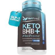 Herbtonics High Strength Keto 60 Vegan Capsules with Bioperine for Enhanced Absorption – Gluten-Free