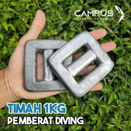 Timah Pemberat Diving 1KG (1000 Gram) / Timah Pemberat Selam Scuba Diving Freediving Spearfishing