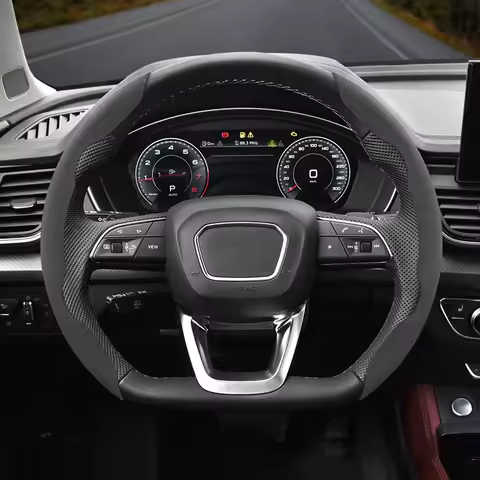 for Audi Suede Steering Wheel for R4 B8 A3 8P B6 B7 A6 C6 A1 A5 8L Tt C5 B5 Q3 Sportback C7 A8 D3 C8