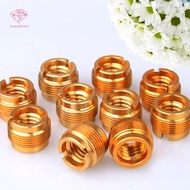 BTYB> 5Pcs/Set Microphone Mic Screw Clip Thread Adaptor 3/8" To 5/8" Connector Golden New