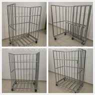 J-H/Youji Kitchenware Stainless Steel Guardrail Stainless Steel Cage Cart Logistics Trolley Stainles