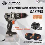 DAEWOO 21V BRUSHLESS CORDLESS 13MM IMPACT DRILL DAKIP13