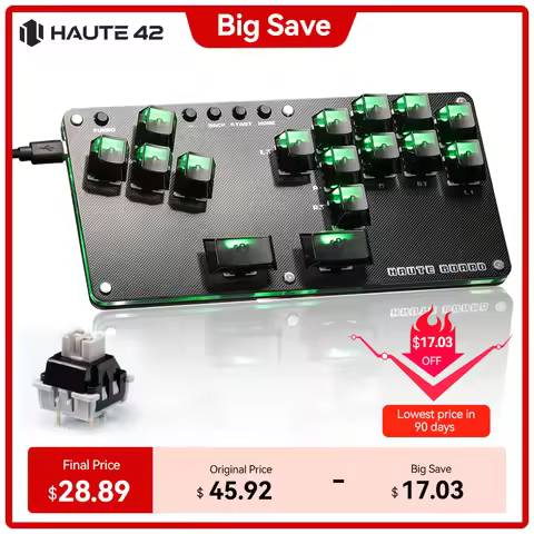 Haute42 Fightstick Hitbox Leverless Controller Mini Stickless Arcade Stick For PC /Ps3/ Ps4 /Switch 