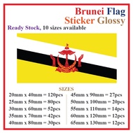Brunei Flag Sticker Rectangle Postcards / Stiker Pelekat Poskad Bendera Brunei
