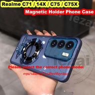Realme C71 C 71 C75 C75X C75 X 14X เคส RealmeC71 RealmeC75 RealmeC75X เคส Realme14X มีตัวยึดแท่นแม่เ