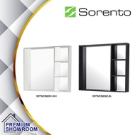 SORENTO Aluminium Water Proof Bathroom Toilet Basin Cabinet Mirror Cabinet ( WHITE / BLACK ) SRTMCB8081-WH / SRTMCB8082-BL
