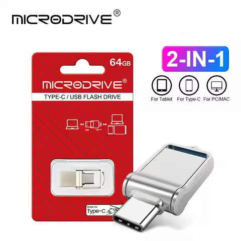OTG Type C Pen Drive Mini Metal USB Memory Stick 16GB 32GB USB Flash Card 128GB 256G Type-C Pendrive