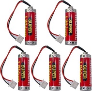 SHENYANG (5 Pack) MAXELL ER6C AA 3.6V 1800mAh PLC Battery for FX F2-40BL with Plug